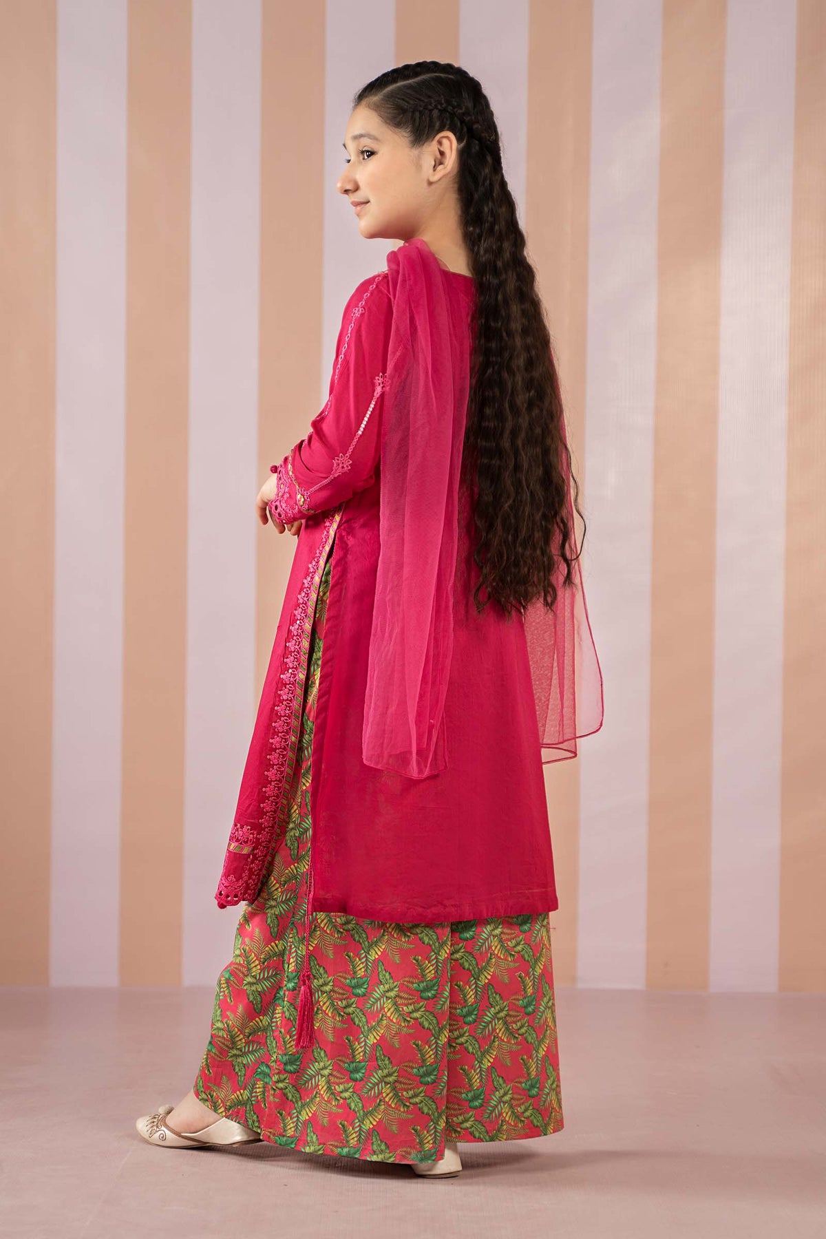 Maria B | 2 Piece Printed Lawn Suit | MKD-EF25-67 by Maria Faisal - Registered Vendor of : Maria B - type : Kids Clothes - 100% original wedding dresses