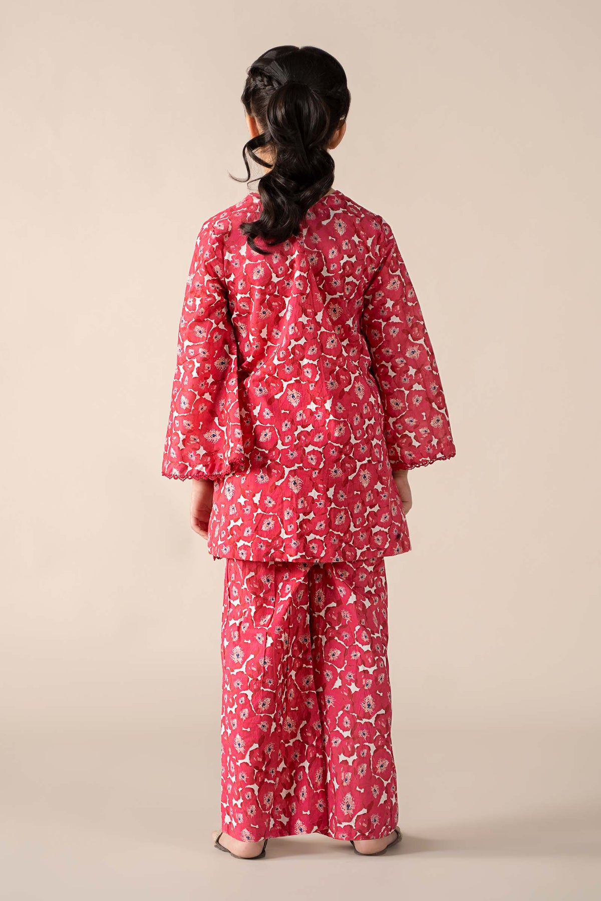 Maria B | 2 Piece Printed Lawn Suit | MKD-EF25-69 by Maria Faisal - Registered Vendor of : Maria B - type : Kids Clothes - 100% original wedding dresses