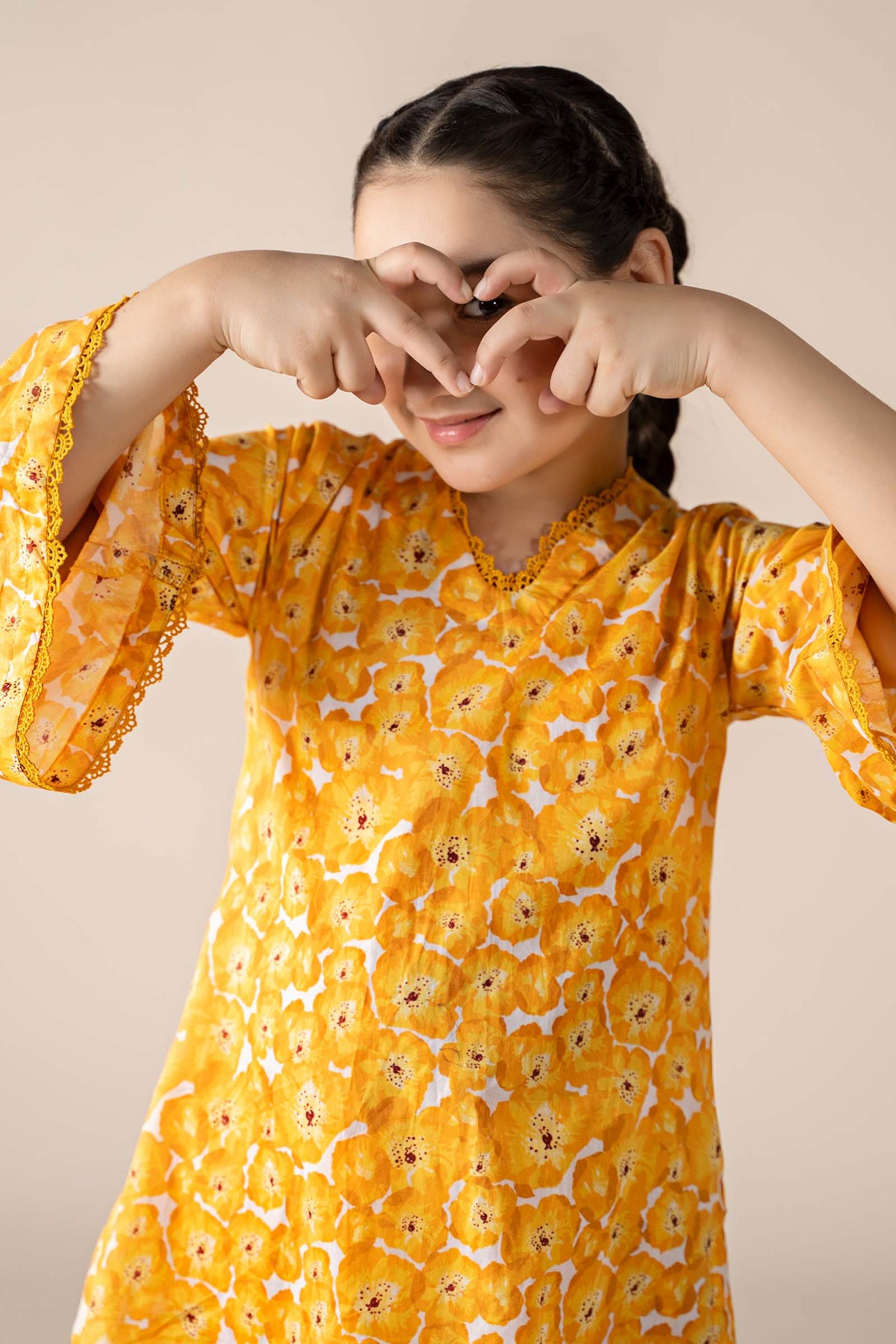 Maria B | 2 Piece Printed Lawn Suit | MKD-EF25-69 by Maria Faisal - Registered Vendor of : Maria B - type : Kids Clothes - 100% original wedding dresses