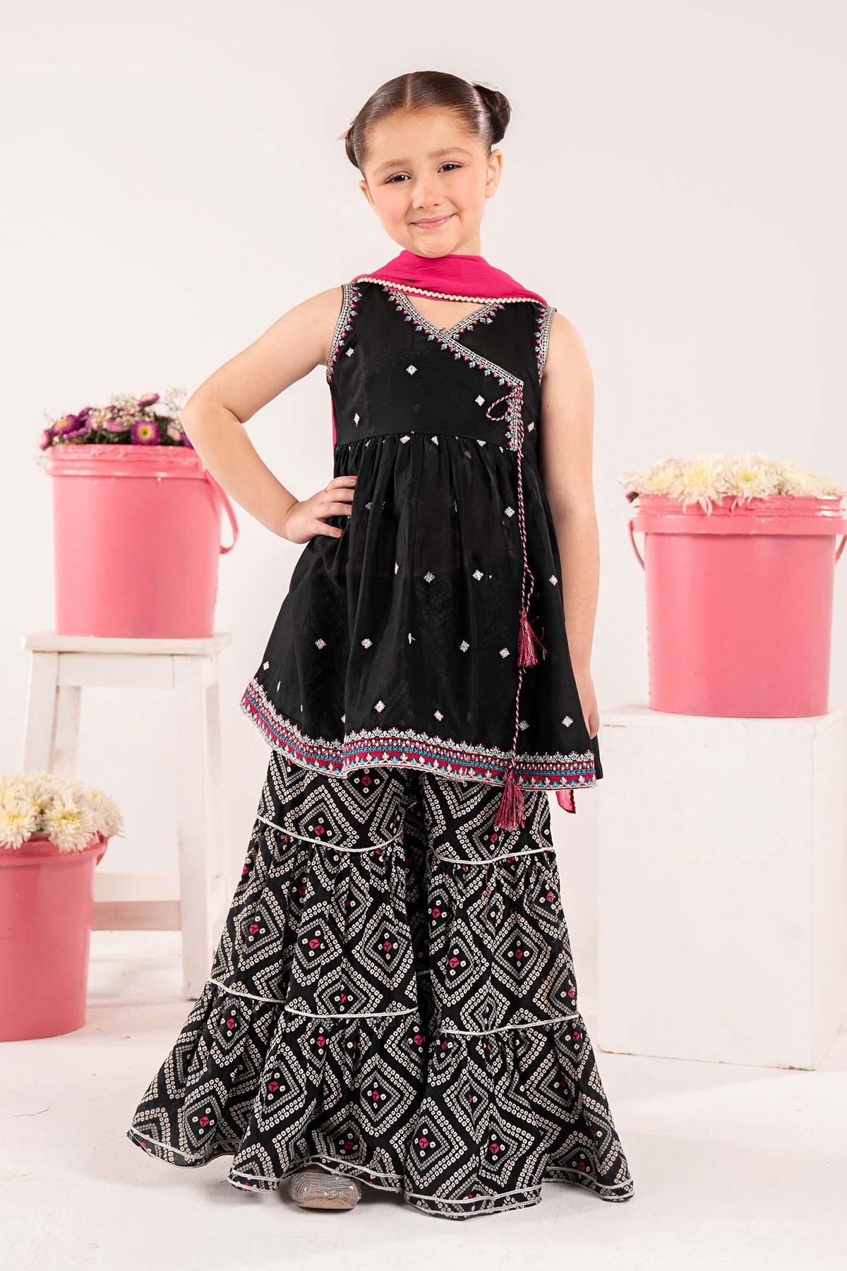 3 Piece Embroidered Lawn Suit - by Maria Faisal - Registered Vendor of : Maria B Kids - 100% Original Designer Dress