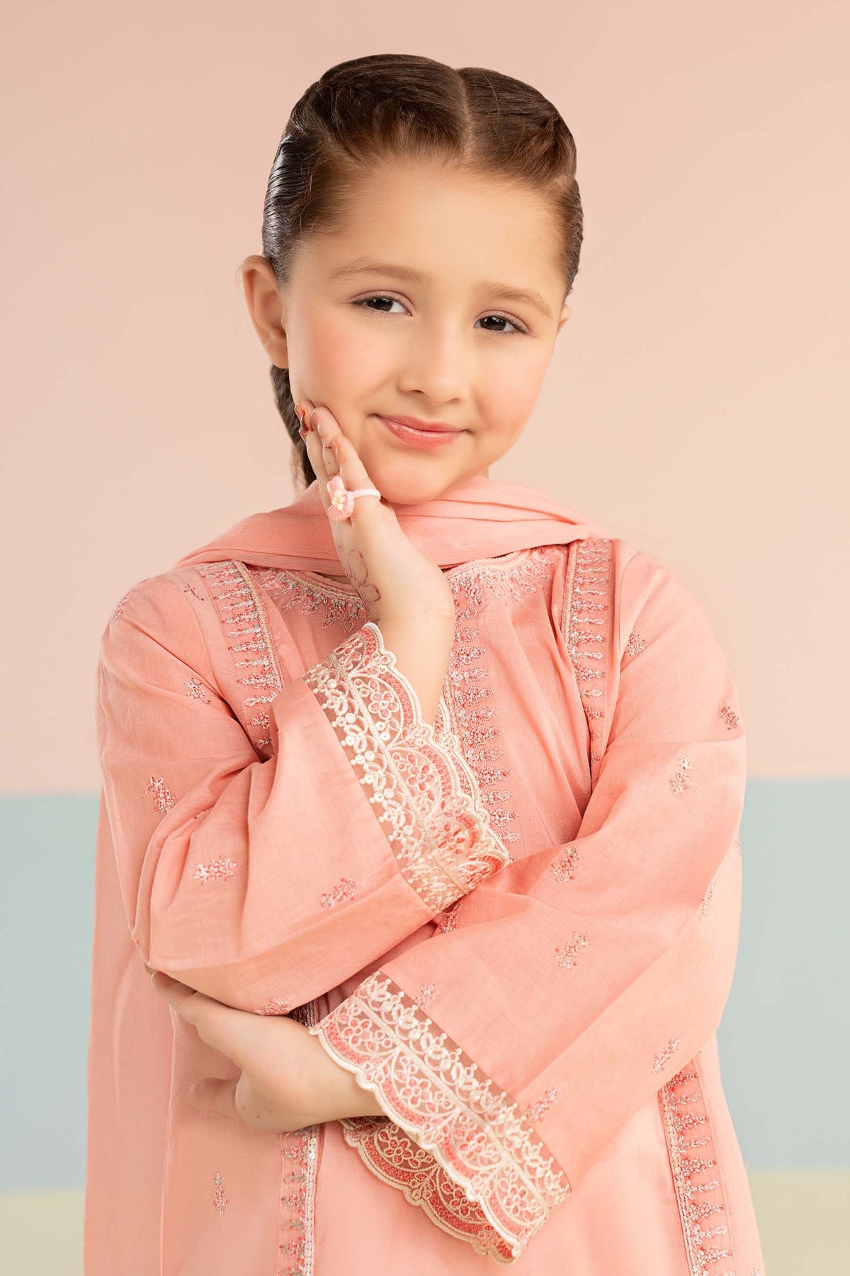 3 Piece Embroidered Lawn Suit - Kids Clothing - available at Maria Faisal in UK and USA.