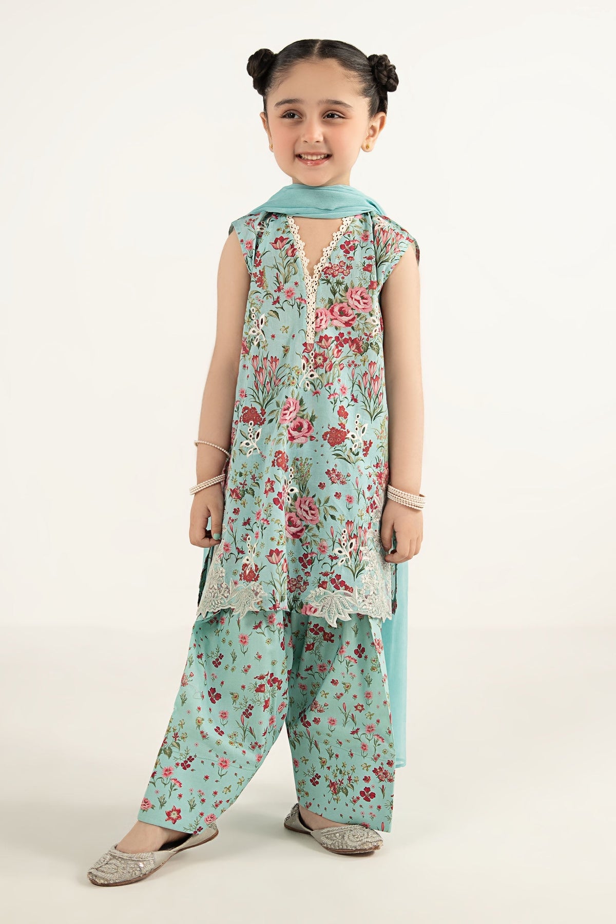 Maria B | Kids Wear | MEKC-16 - Dress - available at Maria Faisal in UK and USA.