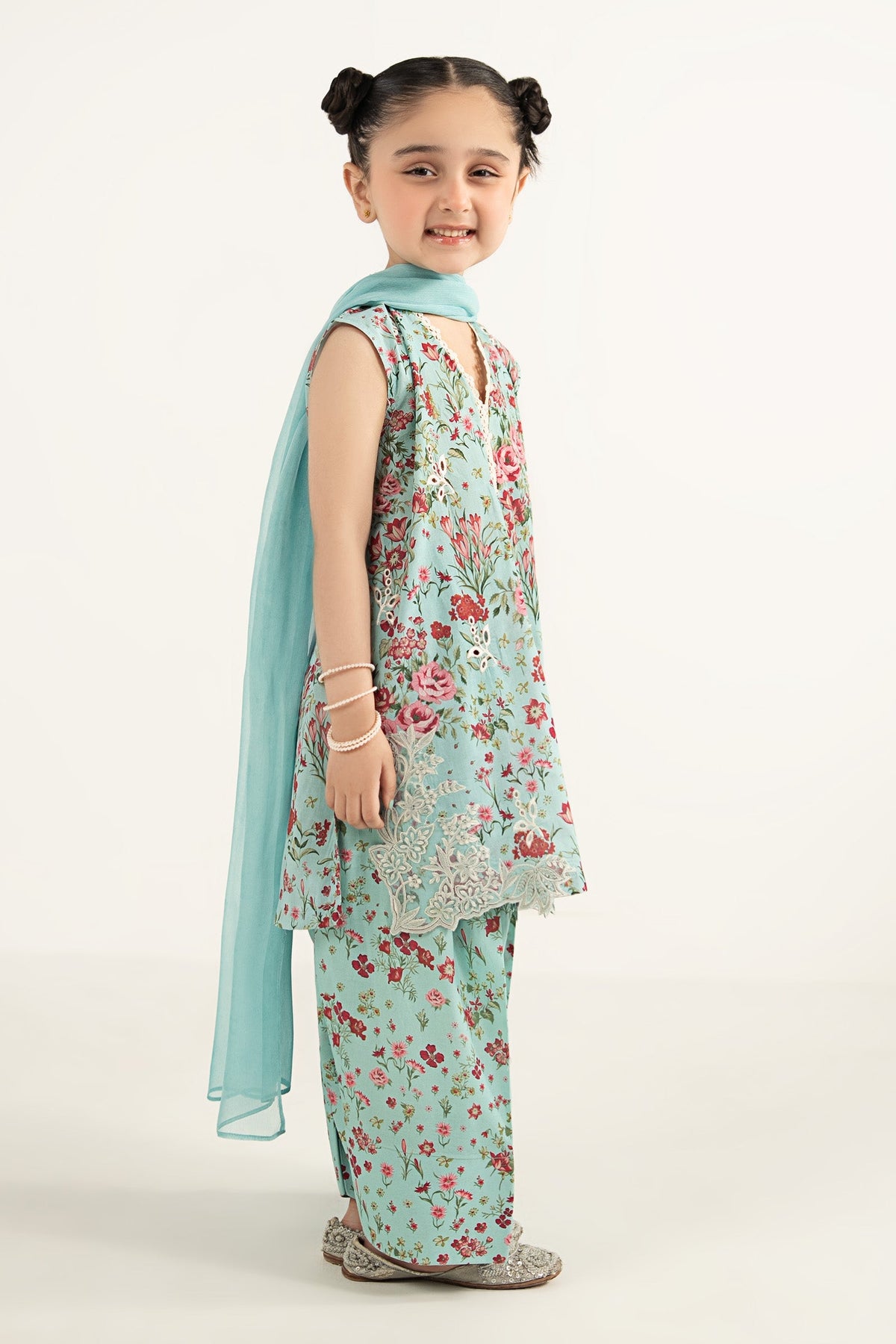 Maria B | Kids Wear | MEKC-16 - Dress - available at Maria Faisal in UK and USA.