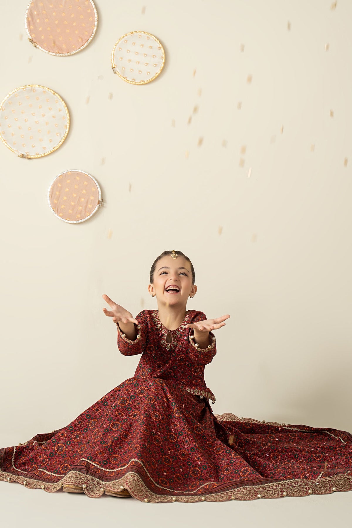 3 Piece Embroidered Slub Khaddar Suit - Kids Clothes - available at Maria Faisal in UK and USA