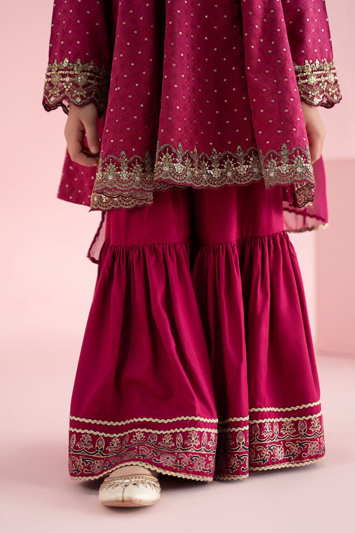 3 Piece Embroidered Filament Viscose Suit - Kids Clothes - available at Maria Faisal in UK and USA