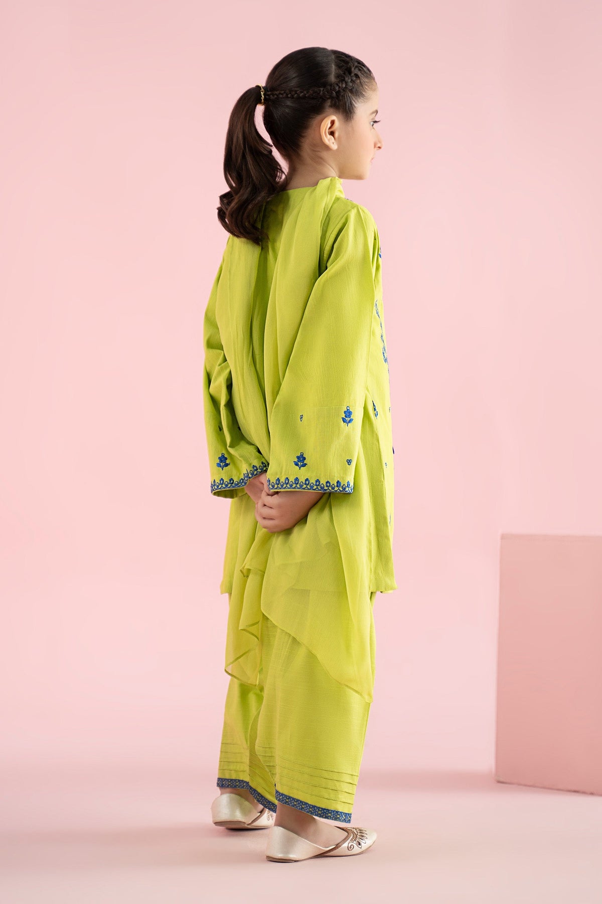 3 Piece Embroidered Khaddar Suit - Kids Clothes - available at Maria Faisal in UK and USA
