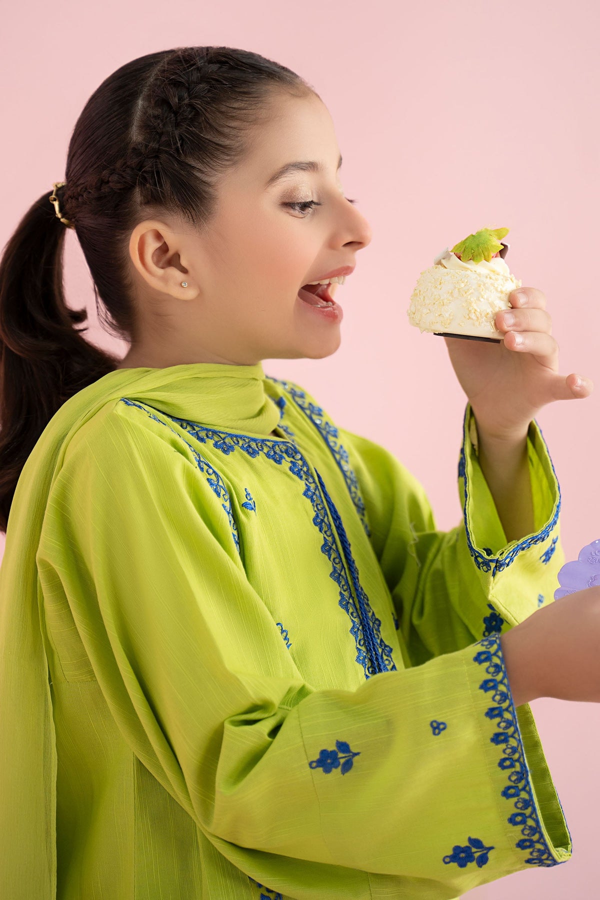 3 Piece Embroidered Khaddar Suit - Kids Clothes - available at Maria Faisal in UK and USA