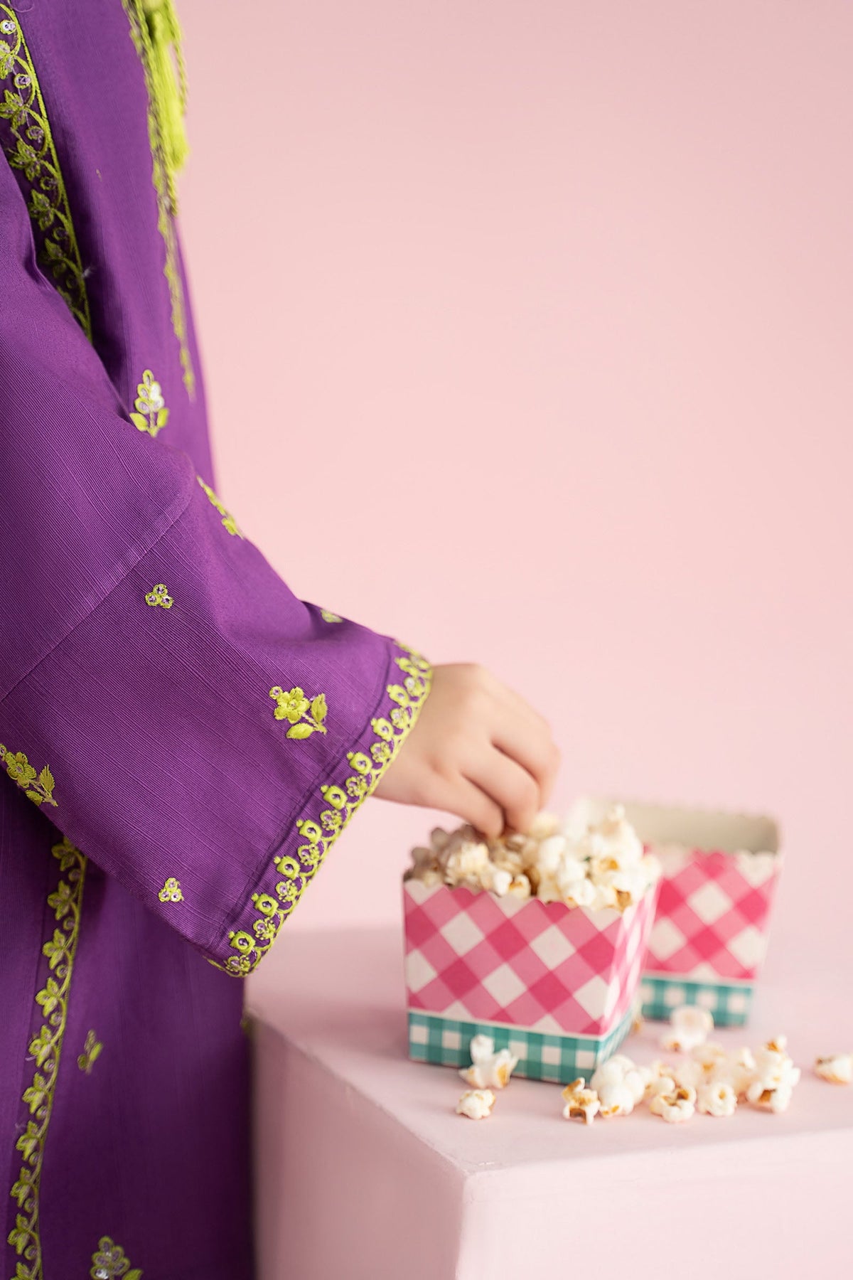 3 Piece Embroidered Khaddar Suit - Kids Clothes - available at Maria Faisal in UK and USA