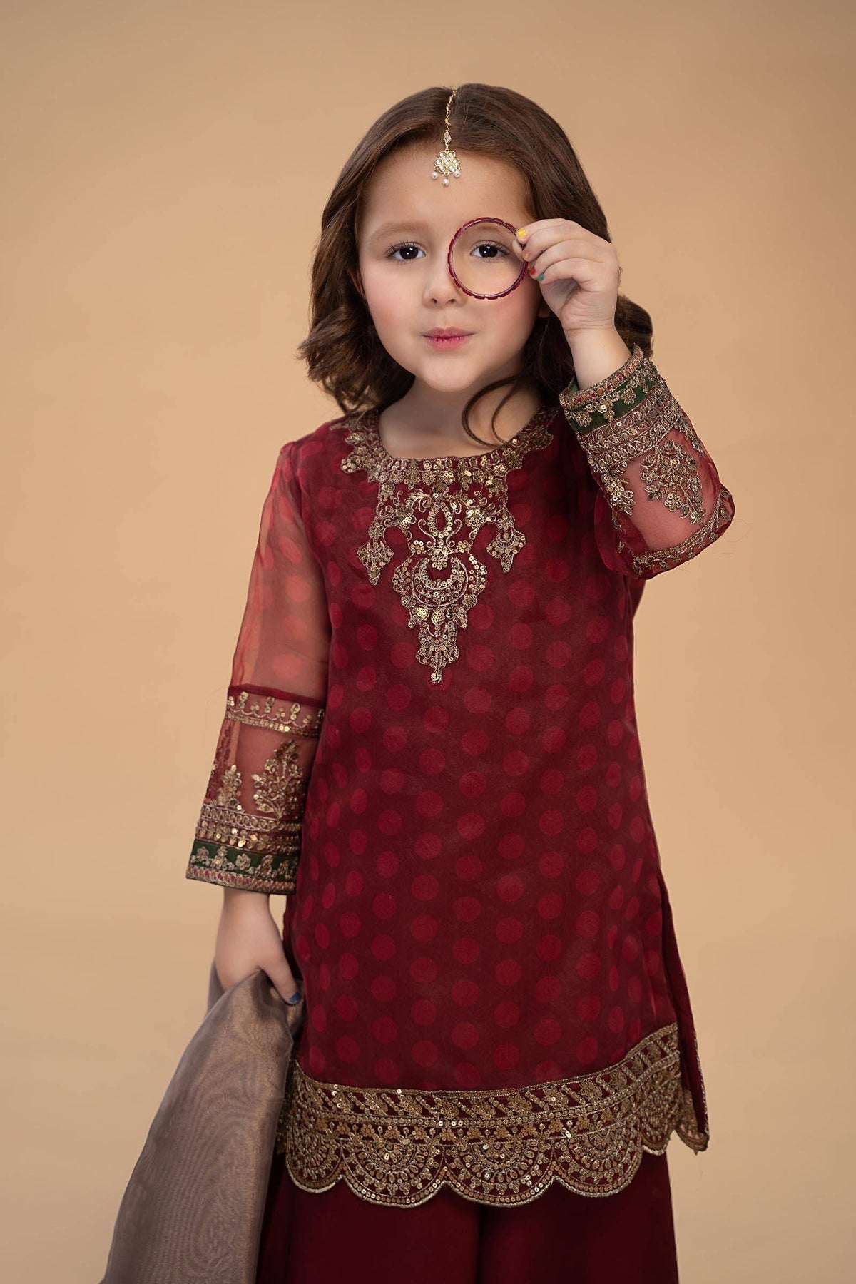 Maria B | 3 Piece Embroidered Lawn Suit | MKS-EF23-06R1 by Maria Faisal - Registered Vendor of : Maria B - type : Kids Clothes - 100% original wedding dresses