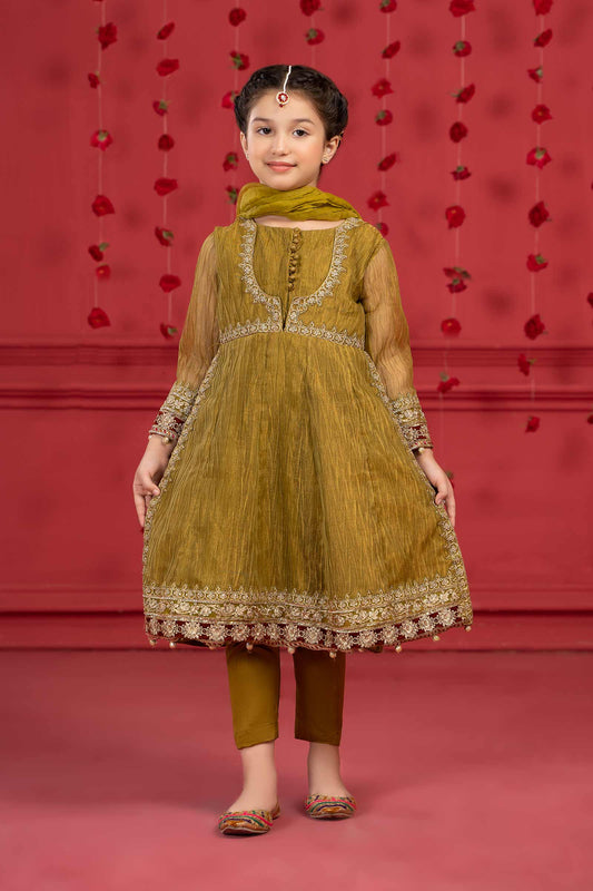 Maria B | Suit Green MKS-W23-33 by Maria Faisal - Registered Vendor of : Maria B - type : Kids Clothes - 100% original wedding dresses