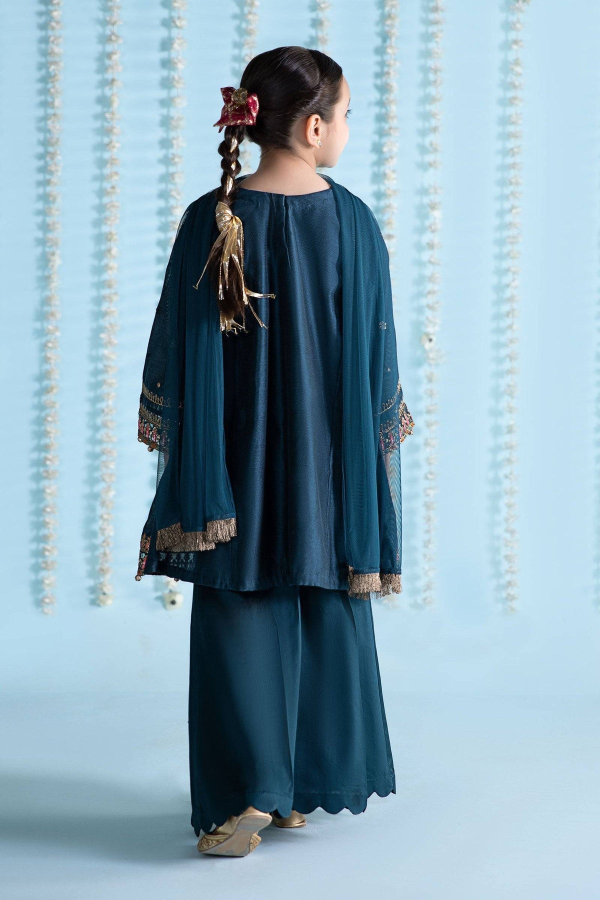 Maria B | 3 Piece Embroidered Yarn Dyed Suit | MKS-EA24-19 by Maria Faisal - Registered Vendor of : Maria B - type : Kids Clothes - 100% original wedding dresses