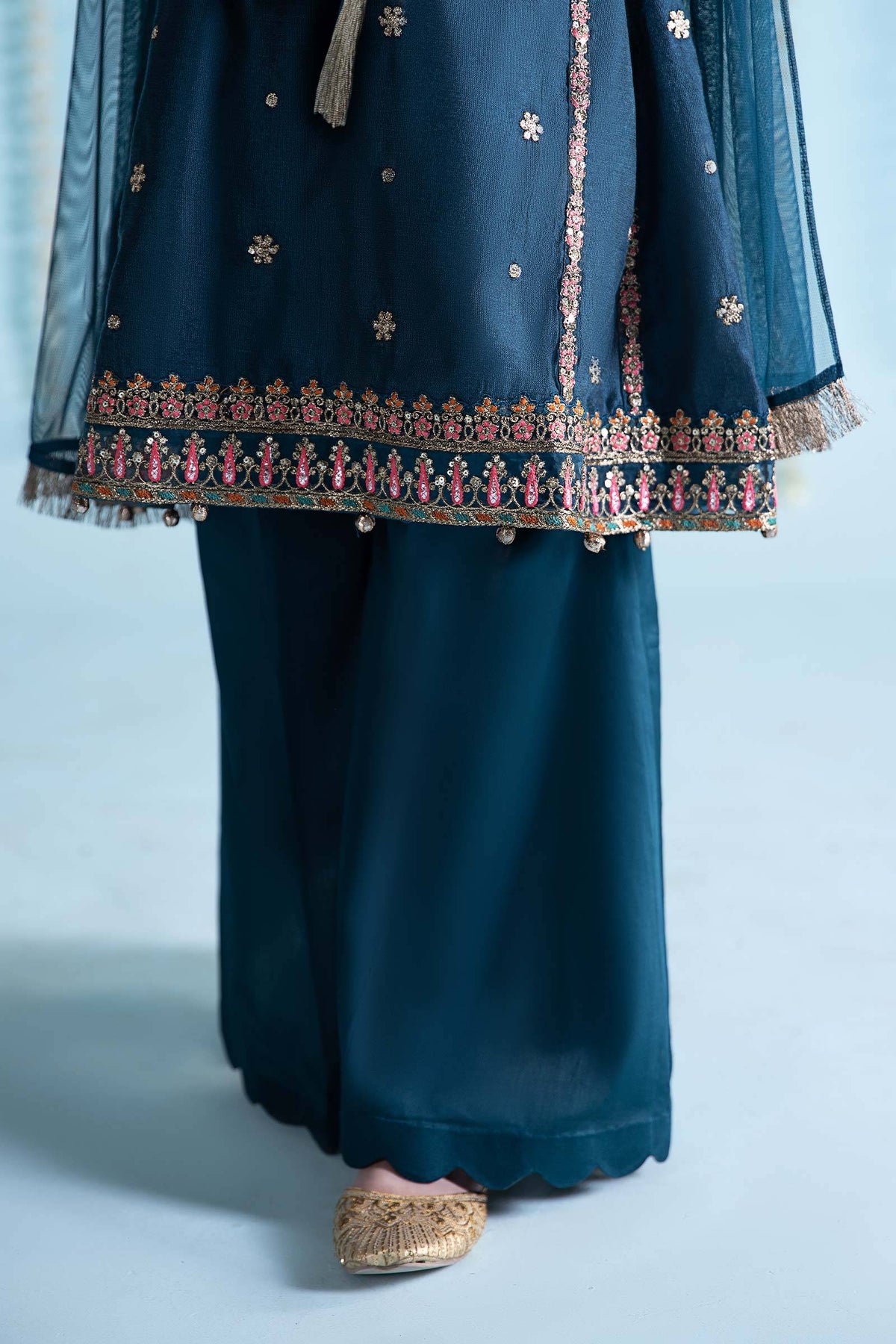 Maria B | 3 Piece Embroidered Yarn Dyed Suit | MKS-EA24-19 by Maria Faisal - Registered Vendor of : Maria B - type : Kids Clothes - 100% original wedding dresses