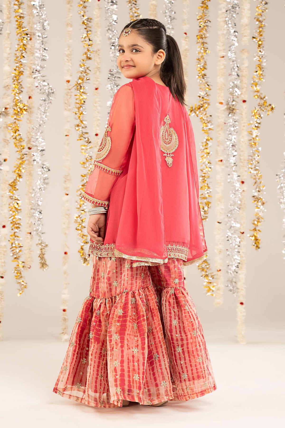 2 Piece Embroidered Organza Suit - Kids Clothing - available at Maria Faisal in UK and USA.