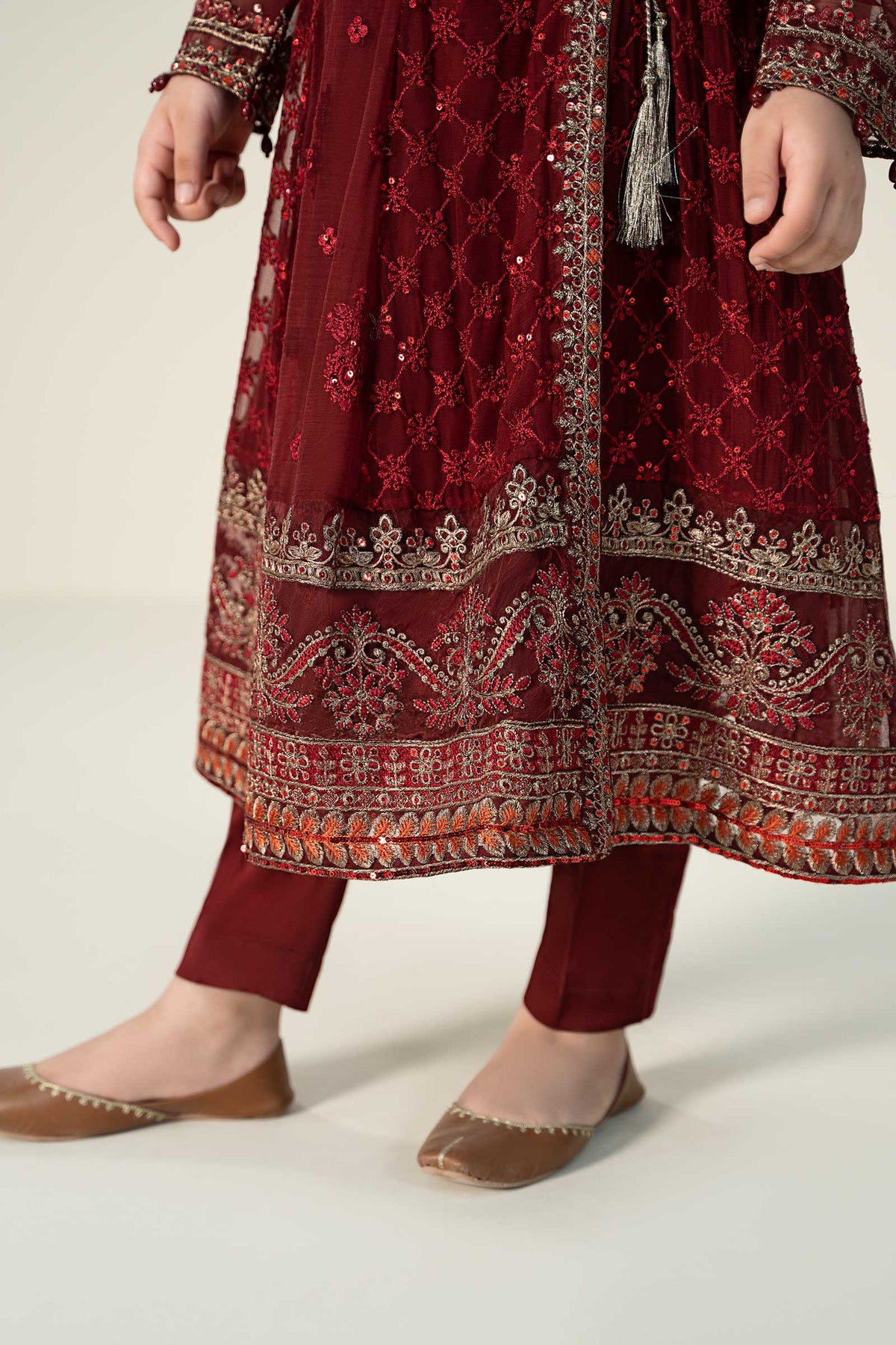 Maria B | 3 Piece Embroidered Suit | MKS-EF23-32R1 by Maria Faisal - Registered Vendor of : Maria B - type : Kids Clothes - 100% original wedding dresses