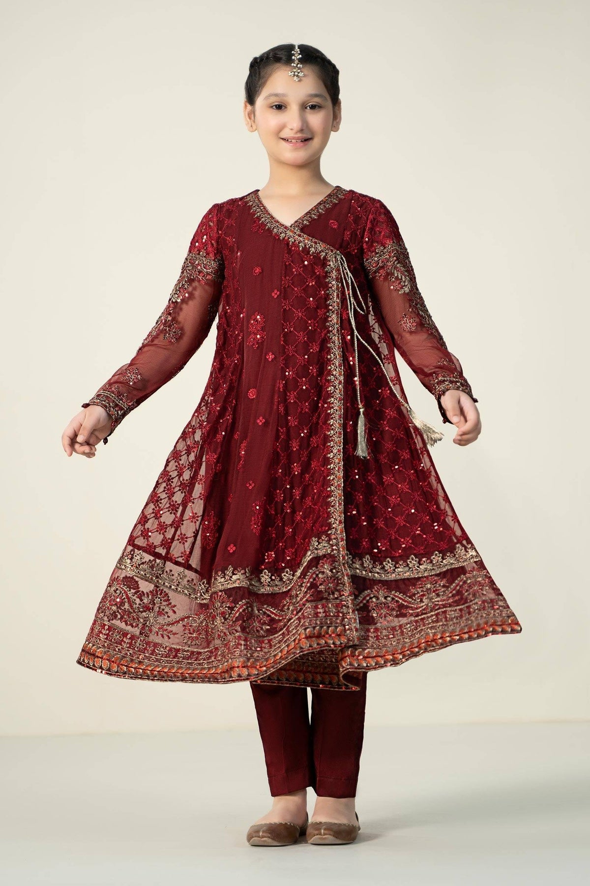 Maria B | 3 Piece Embroidered Suit | MKS-EF23-32R1 by Maria Faisal - Registered Vendor of : Maria B - type : Kids Clothes - 100% original wedding dresses