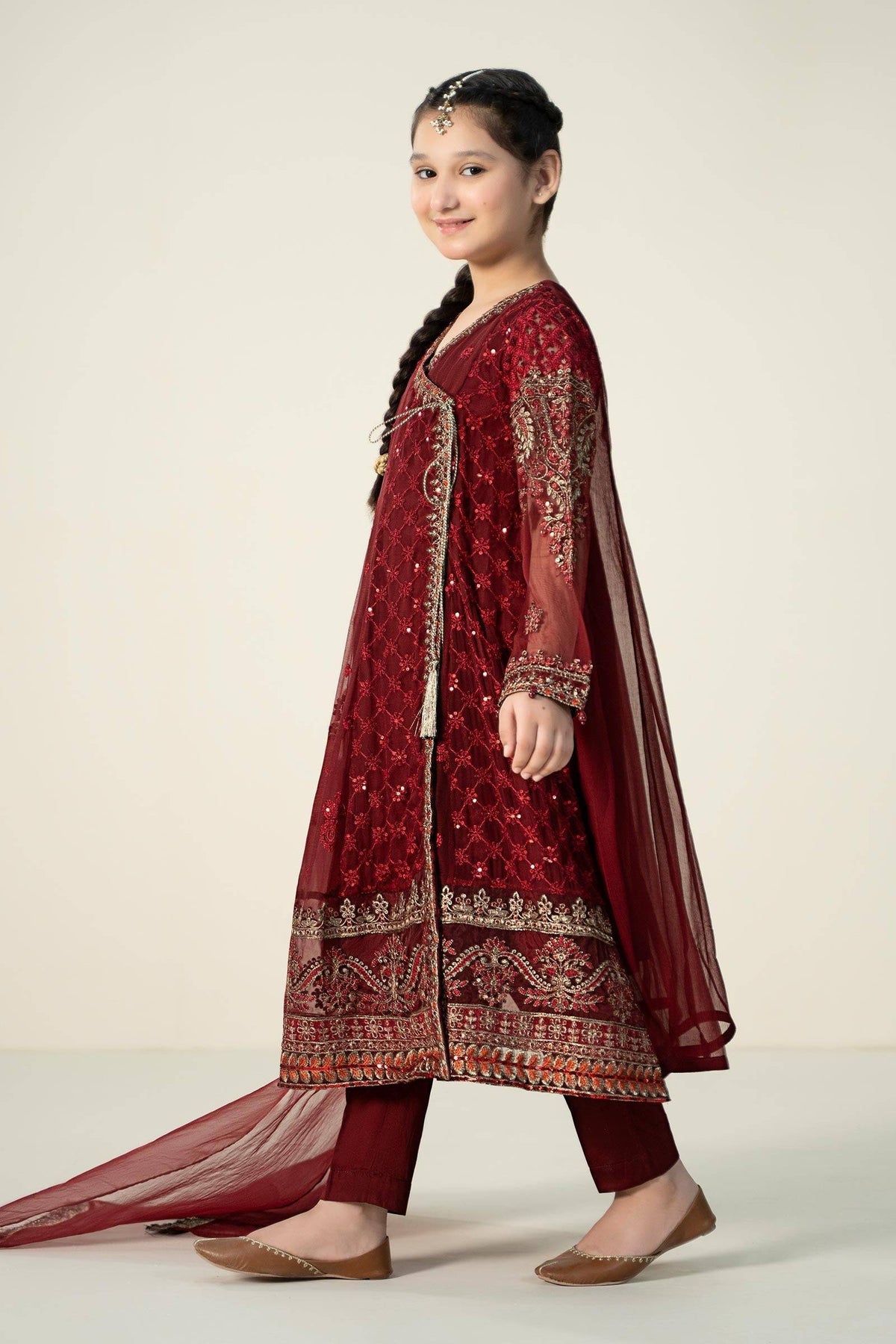 Maria B | 3 Piece Embroidered Suit | MKS-EF23-32R1 by Maria Faisal - Registered Vendor of : Maria B - type : Kids Clothes - 100% original wedding dresses