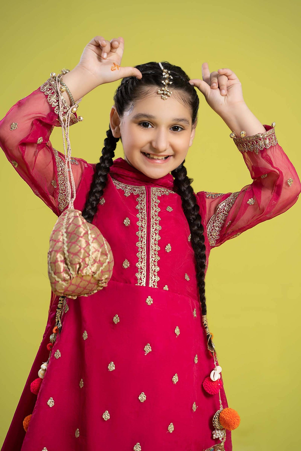 Maria B | 3 Piece Embroidered Organza Suit | MKS-EF24-23 by Maria Faisal - Registered Vendor of : Maria B - type : Kids Clothes - 100% original wedding dresses