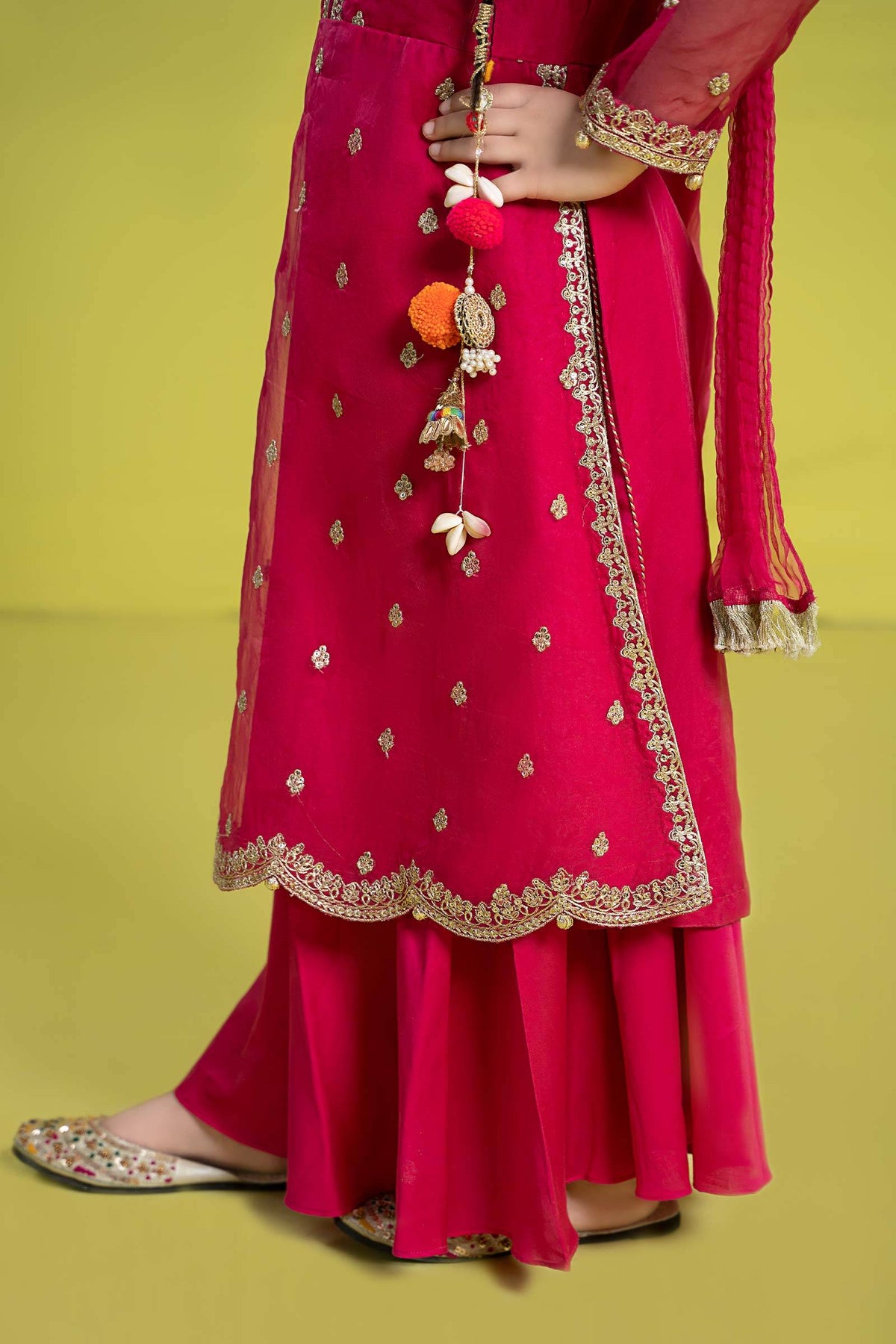 Maria B | 3 Piece Embroidered Organza Suit | MKS-EF24-23 by Maria Faisal - Registered Vendor of : Maria B - type : Kids Clothes - 100% original wedding dresses