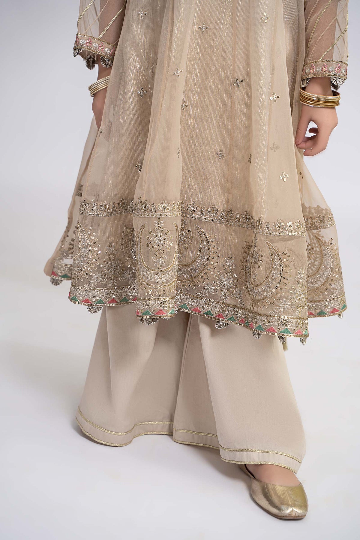 Maria B | 3 Piece Embroidered Organza Suit | MKS-EF24-26 by Maria Faisal - Registered Vendor of : Maria B - type : Kids Clothes - 100% original wedding dresses
