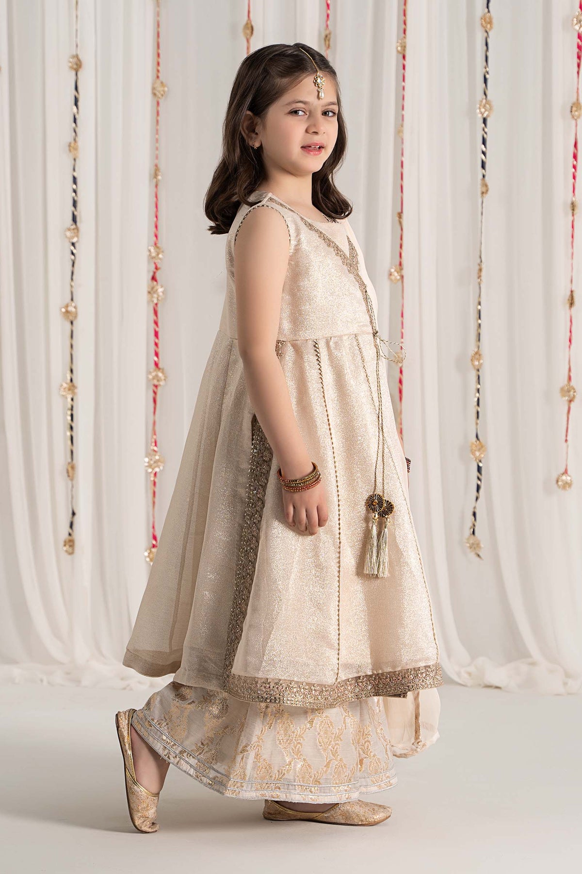 3 Piece Embroidered Cotton Staple Zari Suit - Kids Clothes - available at Maria Faisal in UK and USA