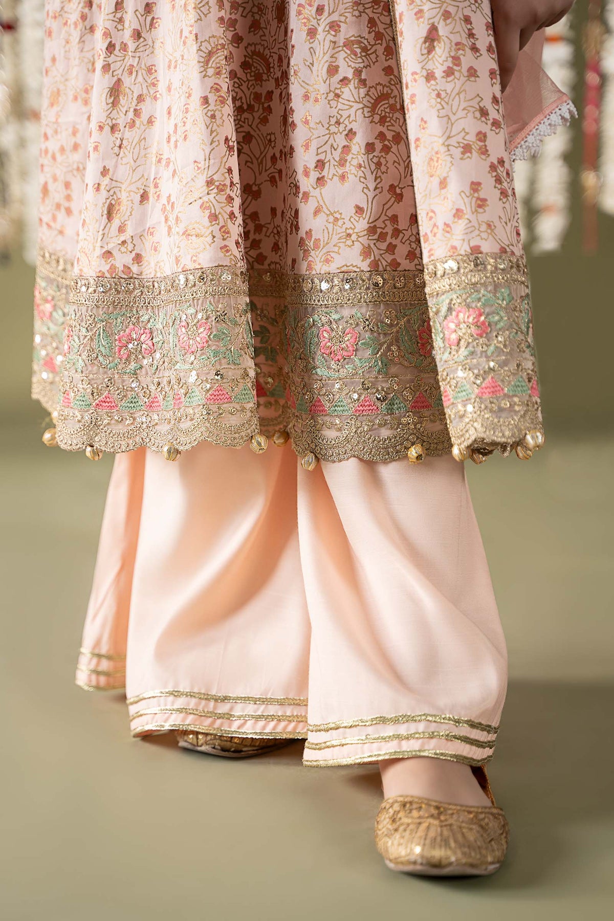 Maria B | 3 Piece Embroidered Cotton Satin Suit | MKS-EF25-08 by Maria Faisal - Registered Vendor of : Maria B - type : Kids Clothes - 100% original wedding dresses