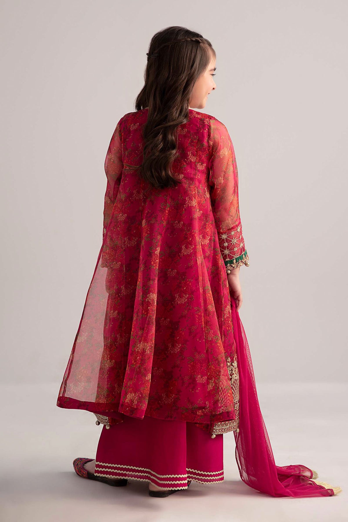 3 Piece Embroidered Poly Organza Suit - Kids Clothes - available at Maria Faisal in UK and USA