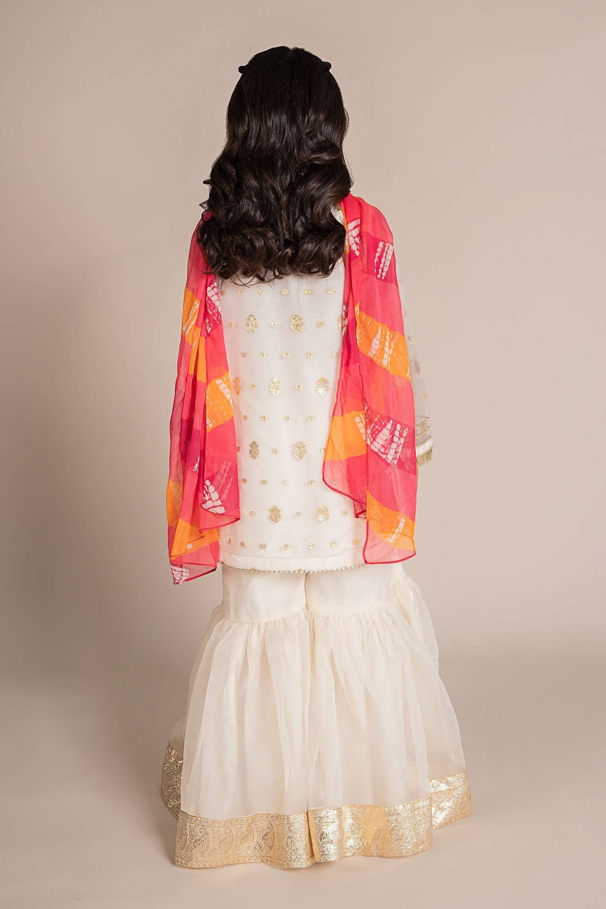 Maria B | 3 Piece Embroidered Organza Lurex Suit | MKS-EF25-20 by Maria Faisal - Registered Vendor of : Maria B - type : Kids Clothes - 100% original wedding dresses