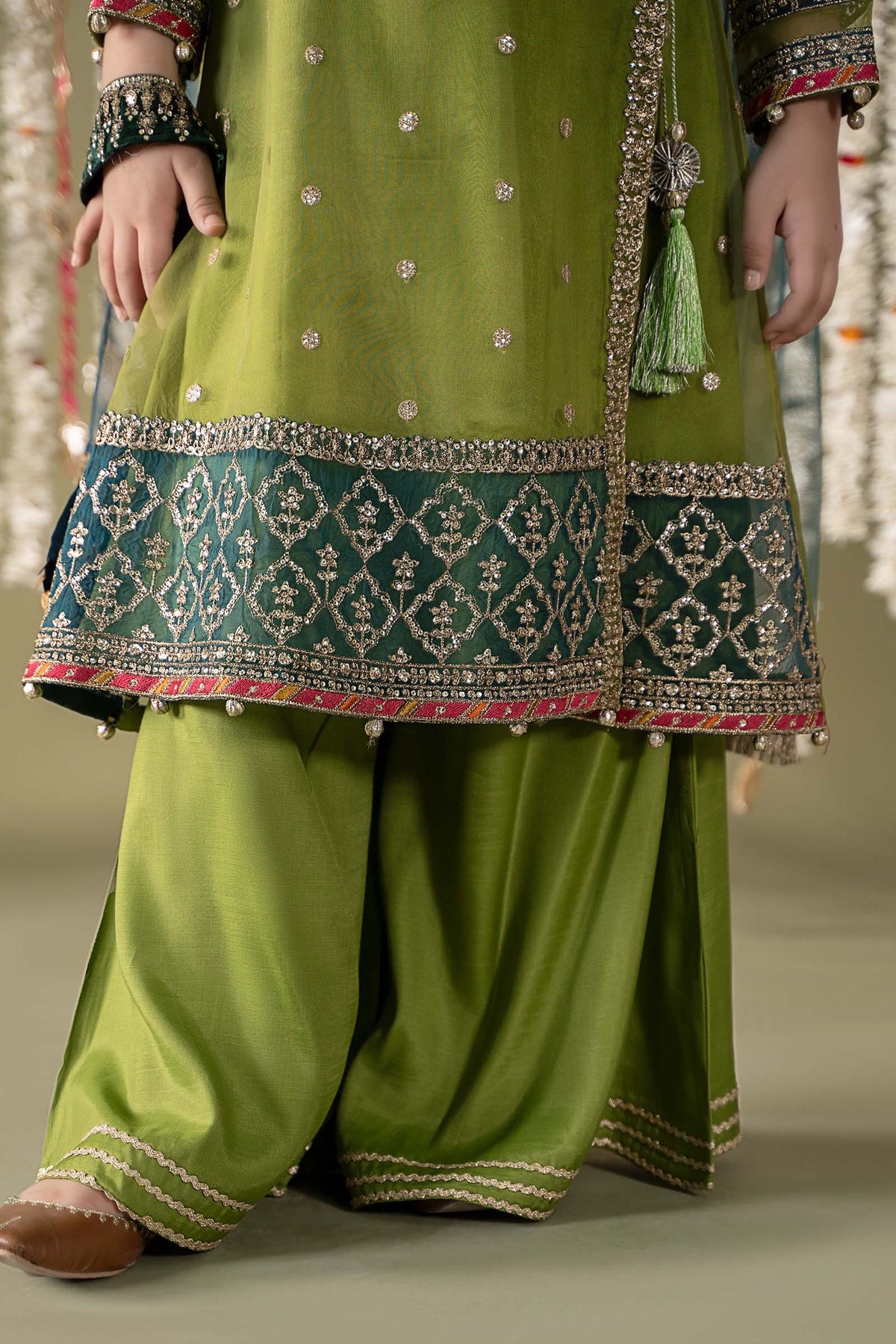 Maria B | 3 Piece Embroidered Organza Suit | MKS-EF25-21 by Maria Faisal - Registered Vendor of : Maria B - type : Kids Clothes - 100% original wedding dresses