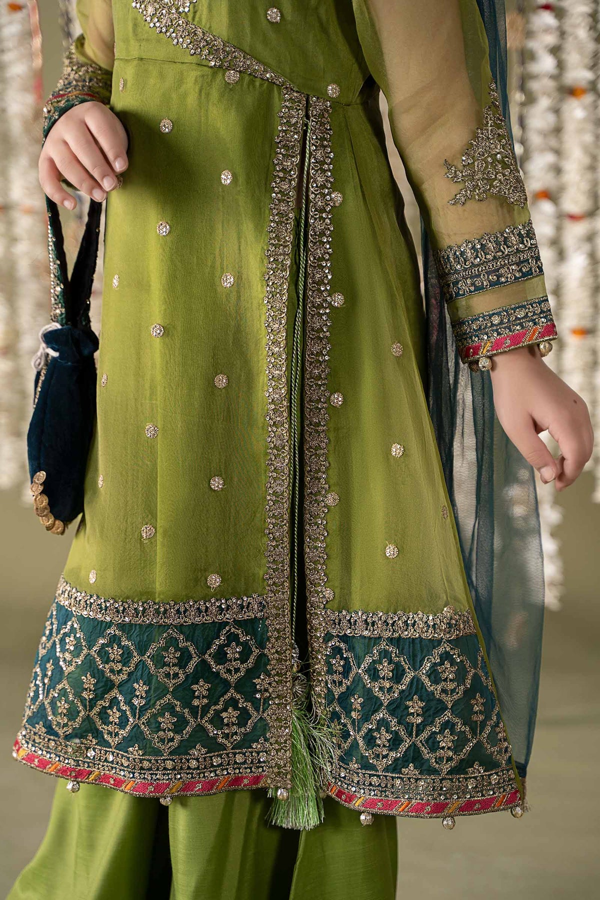 Maria B | 3 Piece Embroidered Organza Suit | MKS-EF25-21 by Maria Faisal - Registered Vendor of : Maria B - type : Kids Clothes - 100% original wedding dresses