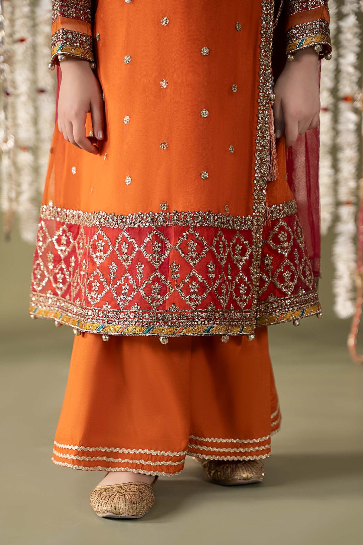 Maria B | 3 Piece Embroidered Organza Suit | MKS-EF25-21 by Maria Faisal - Registered Vendor of : Maria B - type : Kids Clothes - 100% original wedding dresses