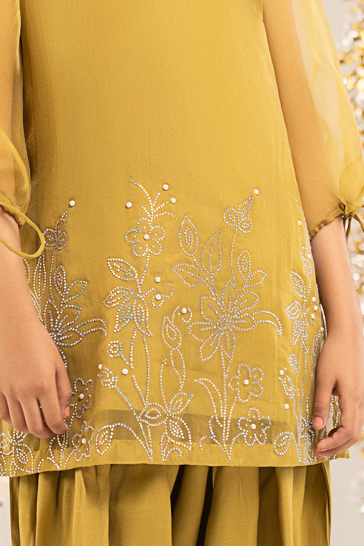2 Piece Embellished Organza Suit - Kids Clothing - available at Maria Faisal in UK and USA.
