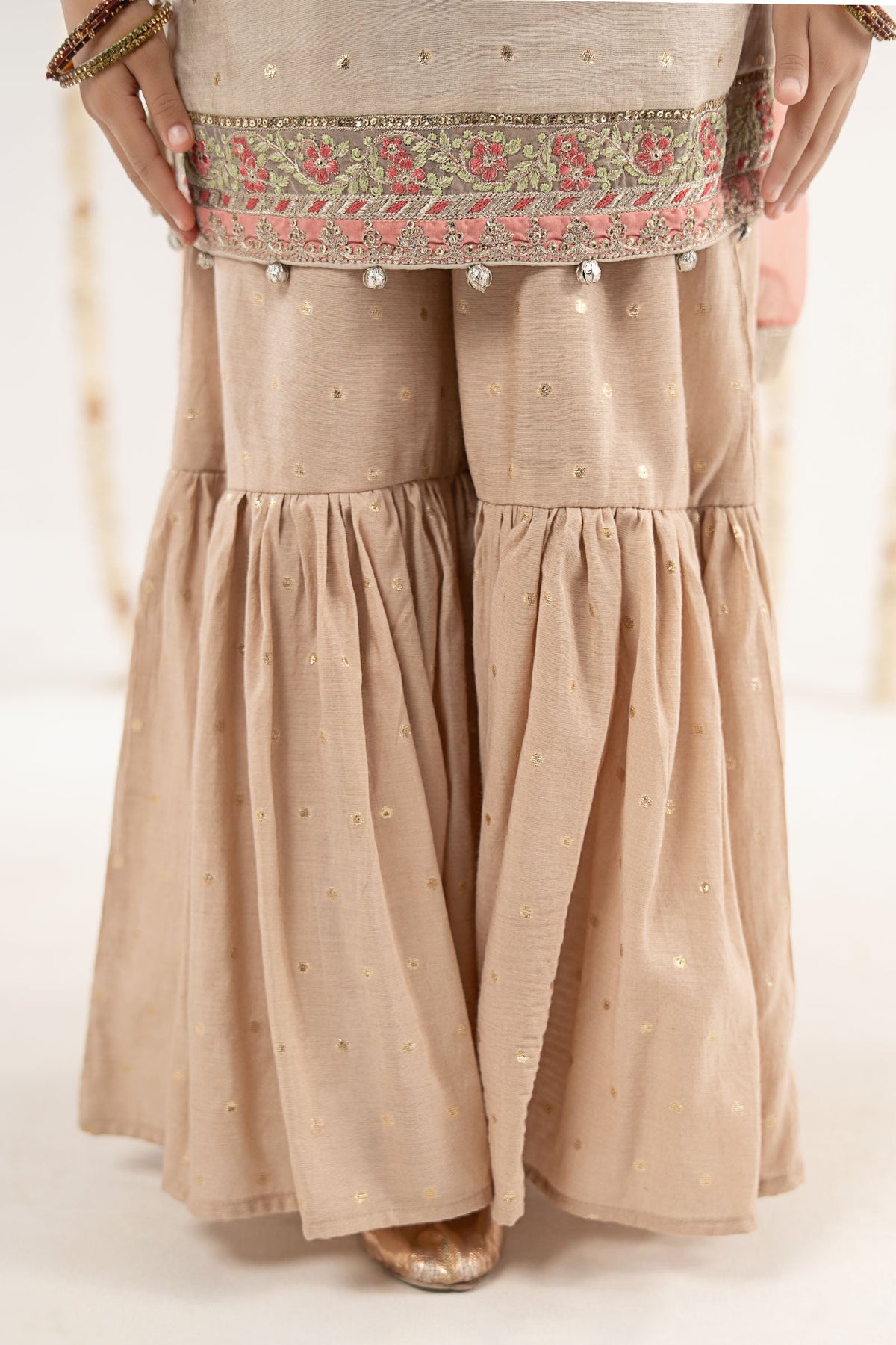 3 Piece Embroidered Lurex Jacquard Suit - by Maria Faisal - Registered Vendor of : Maria B Kids - 100% Original Designer Dress