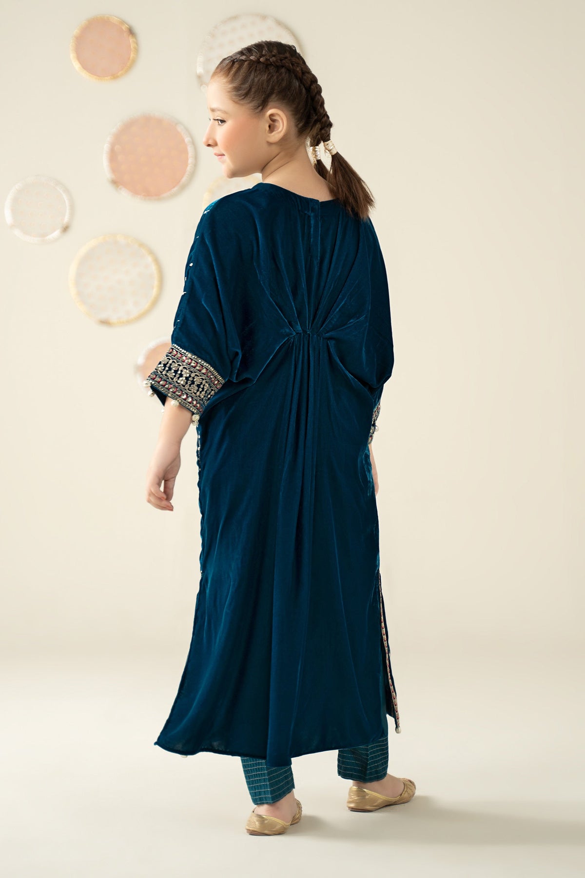 2 Piece Embroidered Velvet Suit - Kids Clothes - available at Maria Faisal in UK and USA