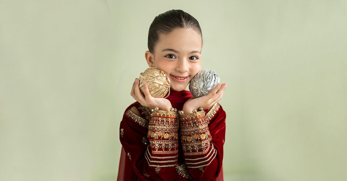 3 Piece Embroidered Velvet Suit - Kids Clothes - available at Maria Faisal in UK and USA