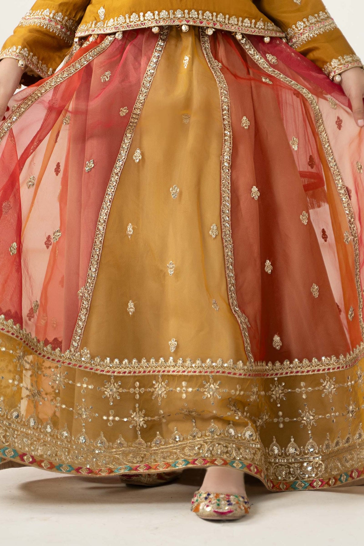 3 Piece Embroidered Raw Silk Suit - Kids Clothes - available at Maria Faisal in UK and USA