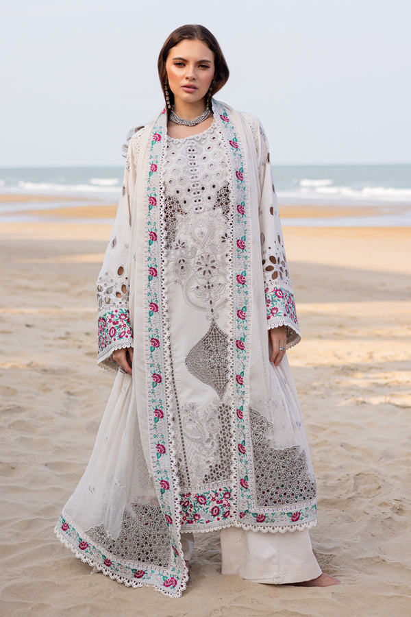 Marjjan | Mavi Lawn | MLL-21 A (SILVER SKIN) - Ladies Clothes - Maria Faisal