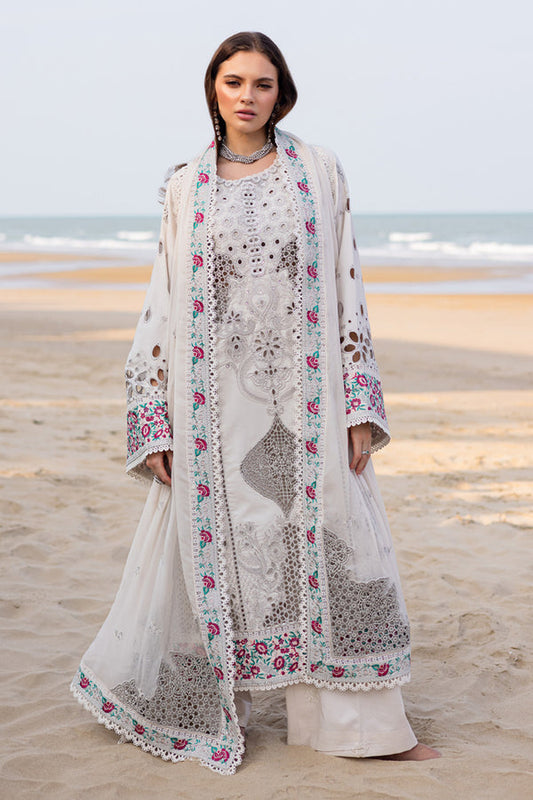 Marjjan | Mavi Lawn | MLL-21 A (SILVER SKIN) - Ladies Clothes - Maria Faisal