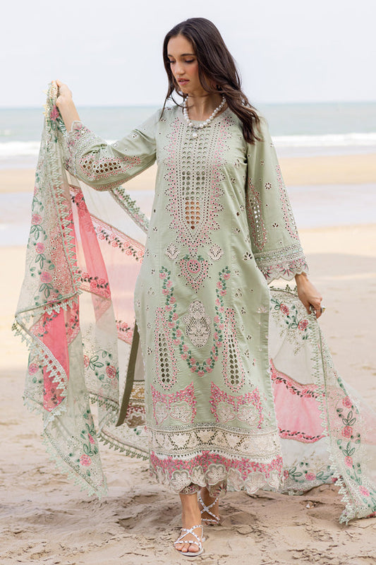 Marjjan | Mavi Lawn | MLL-24 B (PASTEL GREEN) - Ladies Clothes - Maria Faisal