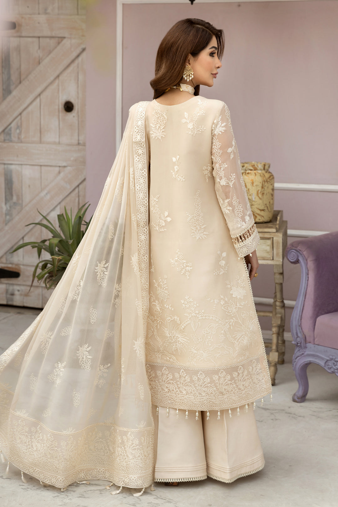 Alizeh | Formal Collection | Motiya - Designer Dress with Intricate embroidery and embellishments. Shop elegent wedding dress at Maria Faisal.