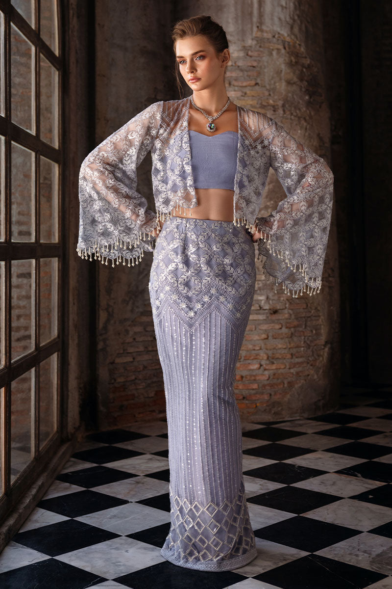 Mushq | Fusion Pret | LYRA - Designer Dress with Intricate embroidery and embellishments. Shop elegent wedding dress at Maria Faisal.