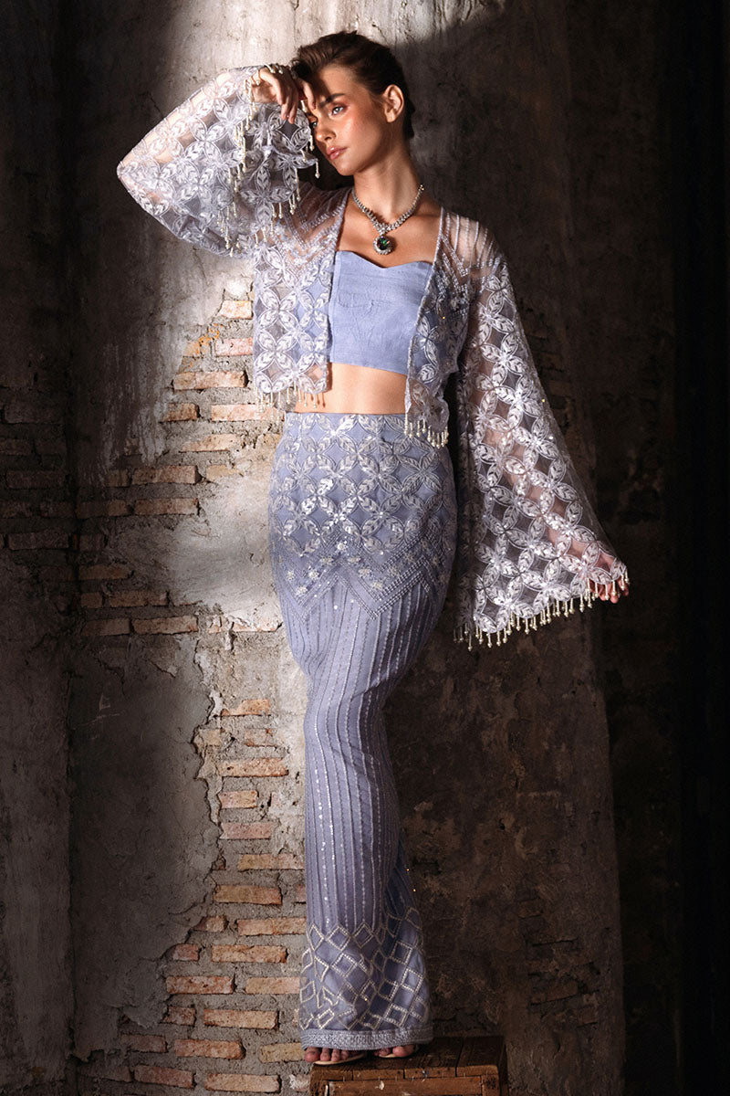 Mushq | Fusion Pret | LYRA - Designer Dress with Intricate embroidery and embellishments. Shop elegent wedding dress at Maria Faisal.