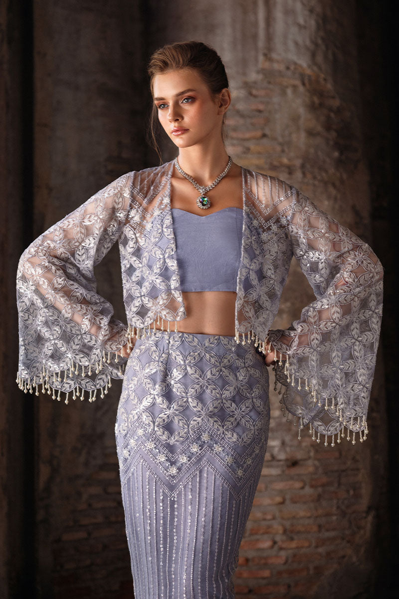 Mushq | Fusion Pret | LYRA - Designer Dress with Intricate embroidery and embellishments. Shop elegent wedding dress at Maria Faisal.