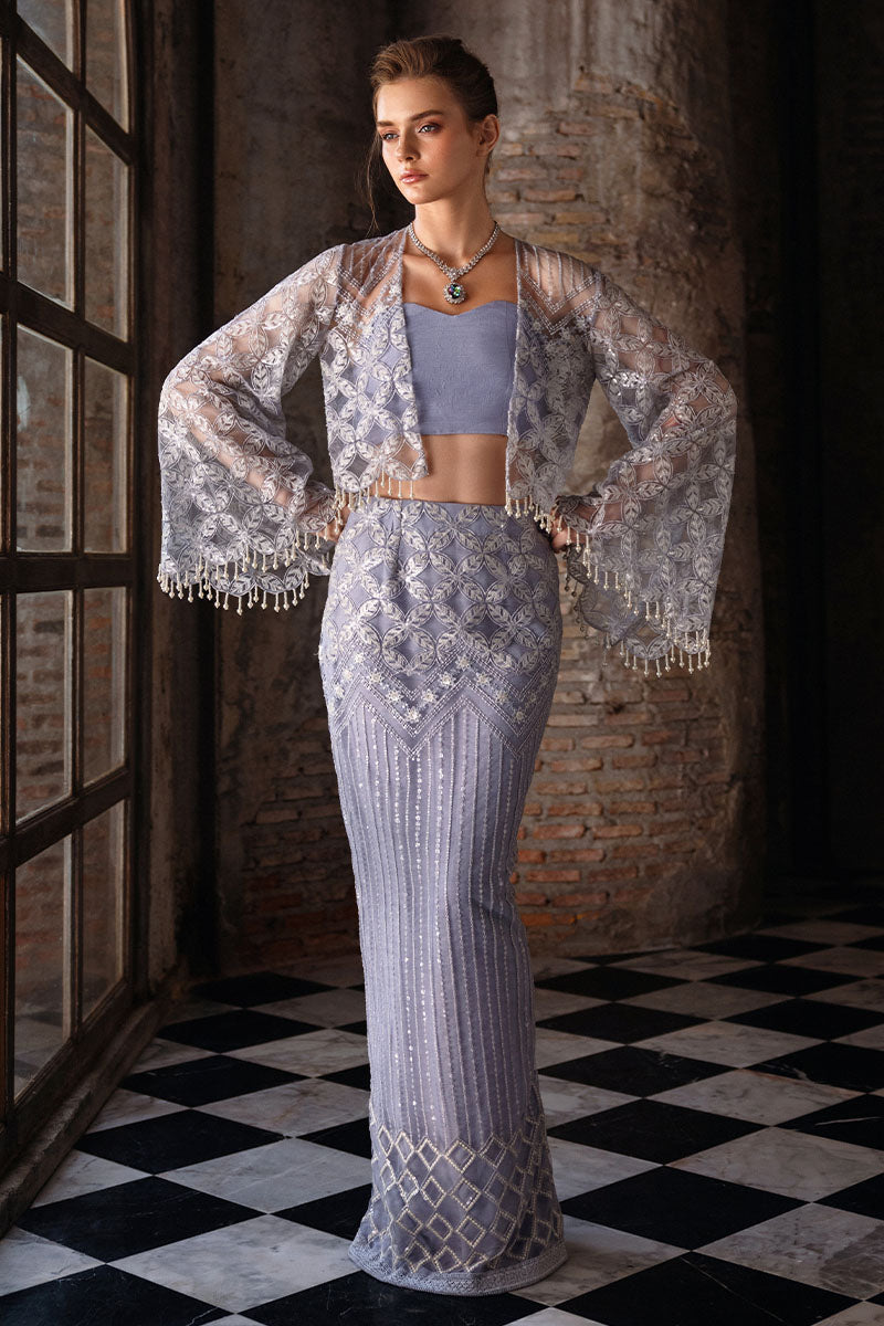Mushq | Fusion Pret | LYRA - Designer Dress with Intricate embroidery and embellishments. Shop elegent wedding dress at Maria Faisal.