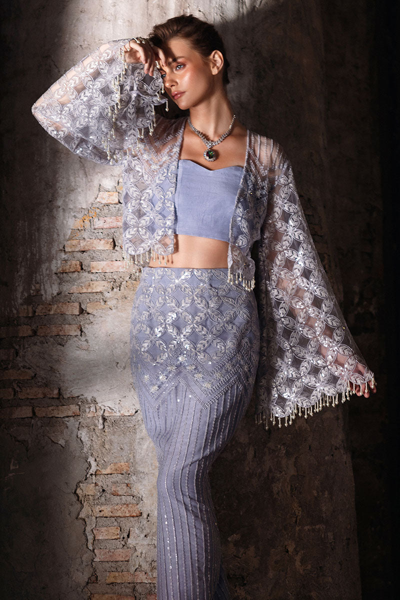 Mushq | Fusion Pret | LYRA - Designer Dress with Intricate embroidery and embellishments. Shop elegent wedding dress at Maria Faisal.