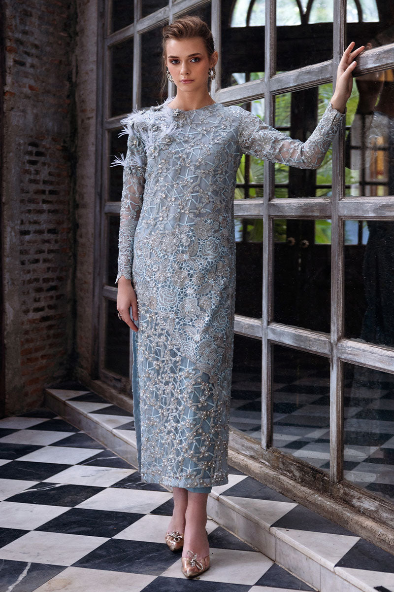 Mushq | Fusion Pret | LUMEN - Designer Dress with Intricate embroidery and embellishments. Shop elegent wedding dress at Maria Faisal.