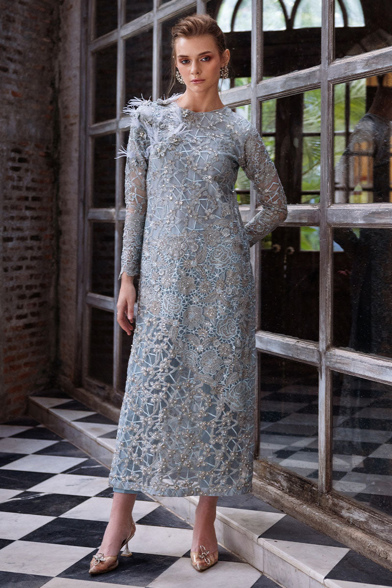 Mushq | Fusion Pret | LUMEN - Designer Dress with Intricate embroidery and embellishments. Shop elegent wedding dress at Maria Faisal.