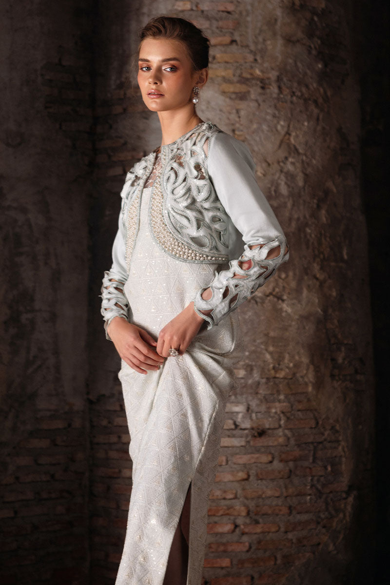 Mushq | Fusion Pret | CLIO - Designer Dress with Intricate embroidery and embellishments. Shop elegent wedding dress at Maria Faisal.