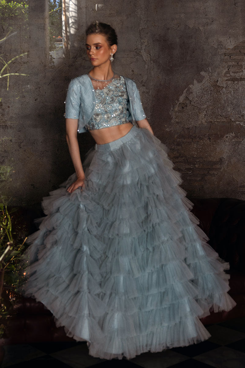Mushq | Fusion Pret | SATORI - Designer Dress with Intricate embroidery and embellishments. Shop elegent wedding dress at Maria Faisal.