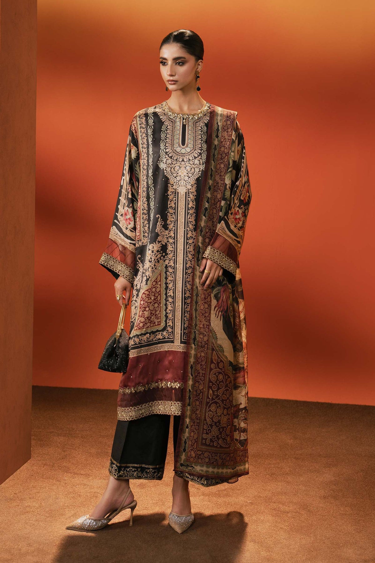 Maria B | Eid Collection 2026 | Mps-Ef26-02 Black - Luxury Dress - available at Maria Faisal in UK and USA.