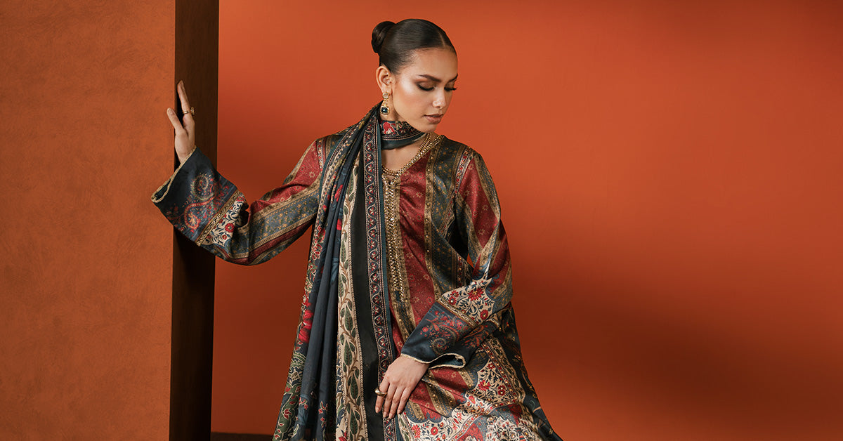 Maria B | Eid Collection 2026 | Mps-Ef26-04 Teal - Luxury Dress - available at Maria Faisal in UK and USA.